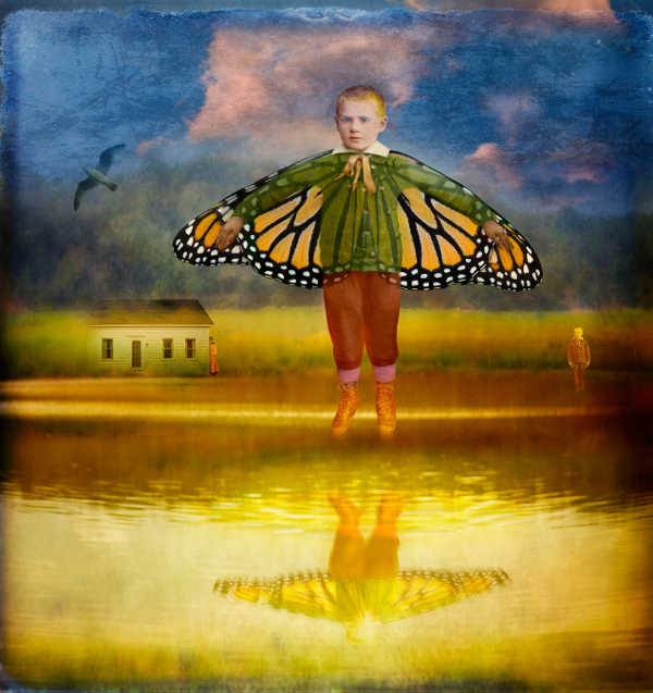 Flying Boy Over Truro's Pond