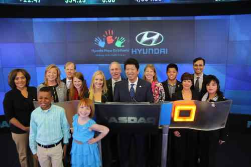 Hyundai Hope On Wheels Rings NASDAQ Opening Bell