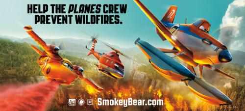 Disney Characters in Wildfire Prevention Ads
