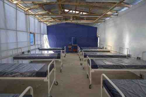 Equipment still wrapped in plastic inside an Ebola treatment center opened by Save the Children Sierra Leone. Photo by Louis Leeson / Save the Children.