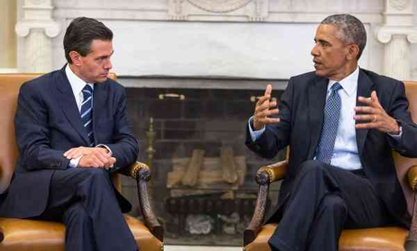 President Barack Obama holds a bilateral meeting with President Enrique Peña Nieto of Mexico in the Oval Office, Jan. 6, 2015. (Official White House Photo by Pete Souza)