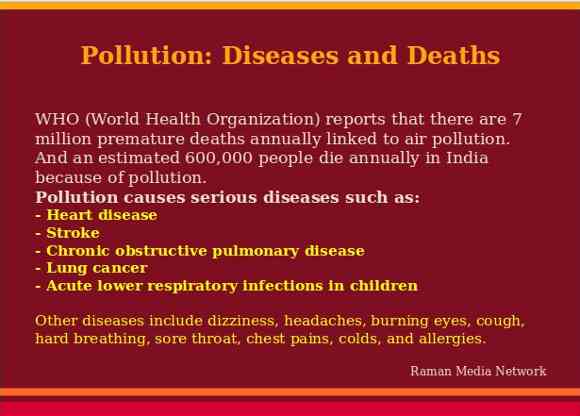 Pollution: Diseases and Deaths