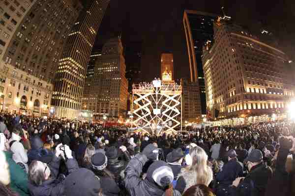 World's Largest Chanukah Menorah on Fifth Avenue by Central Park