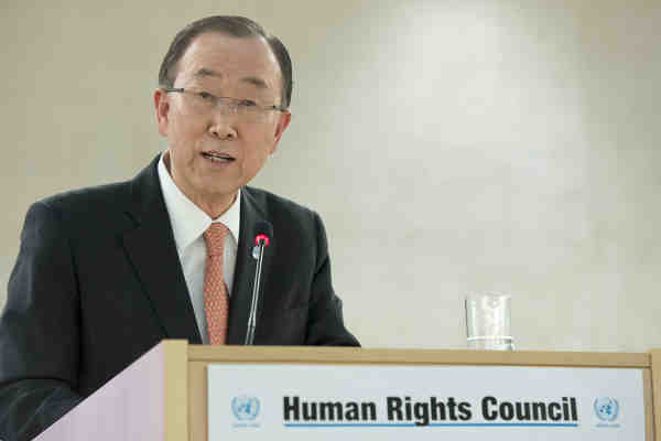 Secretary-General Ban Ki-moon at the opening of the 31st session of the UN Human Rights Council, and the High-level panel discussion on human rights mainstreaming. UN Photo / Jean-Marc Ferré