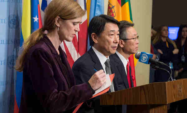 UN Security Council unanimously adopts resolution 2270(2016), imposing additional sanctions on the Democratic People’s Republic of Korea (DPRK) in response to the continued pursuit of a nuclear weapons and ballistic missile programme. UN Photo / Rick Bajornas