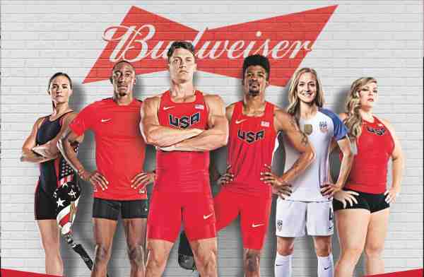 Six Athletes Join Budweiser Team for Rio Olympic Games
