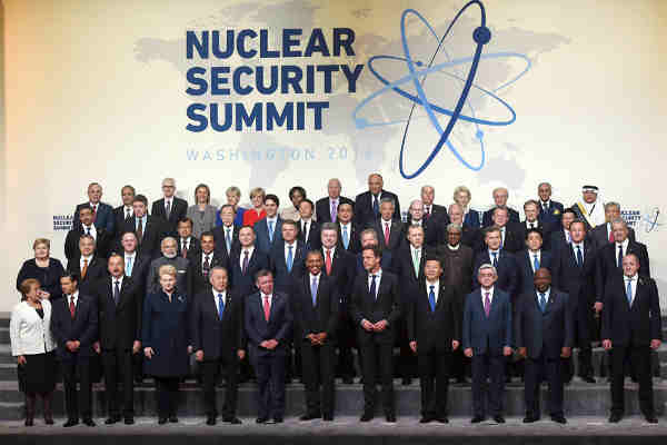 Narendra Modi with other leaders in the family photo, at the Nuclear Security Summit 2016, in Washington DC on April 01, 2016
