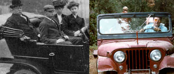 President Taft’s 1909 White Steam Car and the 1962 Willys ‘Jeep’ CJ-6 President Reagan used
