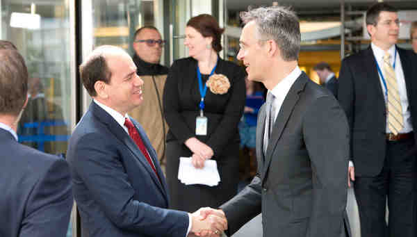 NATO Secretary General Jens Stoltenberg and the President of Albania, Bujar Nishani