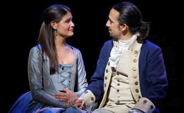 Hamilton's America; Phillipa Soo and Lin-Manuel Miranda; Courtesy of Joan Marcus.
