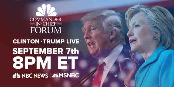 Hillary Clinton, Donald Trump to Share the Stage for NBC Show