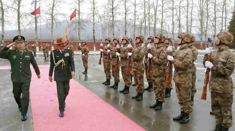 The Chief of Army Staff, General Dalbir Singh inspecting the Guard of Honour, at the Bayi Building, in Beijing, China on November 21, 2016