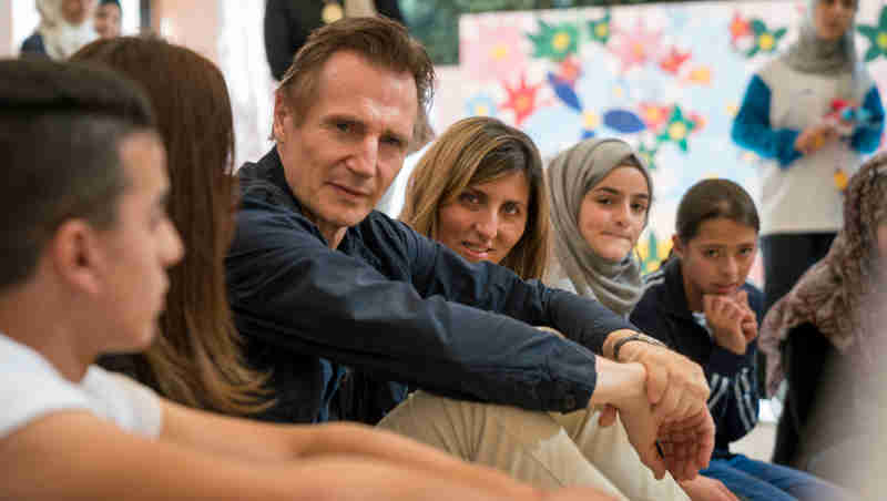 Actor Liam Neeson Meets Syrian Children in Jordan. Photo: UN, UNICEF (file photo)