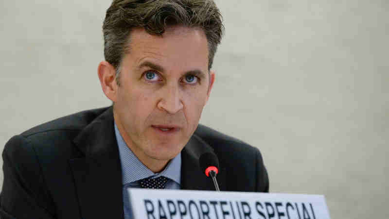 Special Rapporteur on the promotion and protection of the right to freedom of opinion and expression David Kaye. UN Photo / Jean-Marc Ferré