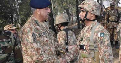 General Qamar Javed Bajwa, Pakistan's Chief of Army Staff spent his day visiting Headquarters 10 Corps Rawalpindi and troops on forward locations on the Line of Control