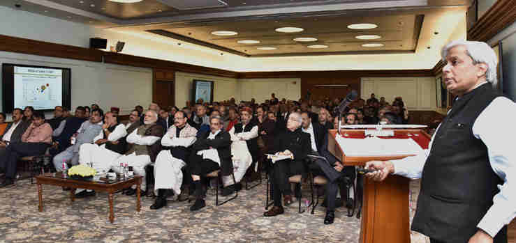 Three groups of Secretaries present ideas on governance, science & technology, and energy & environment to the Prime Minister, Narendra Modi, in New Delhi on January 04, 2017