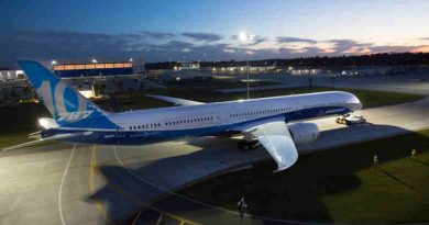The first 787-10 Dreamliner rolls out for its debut at Boeing South Carolina.