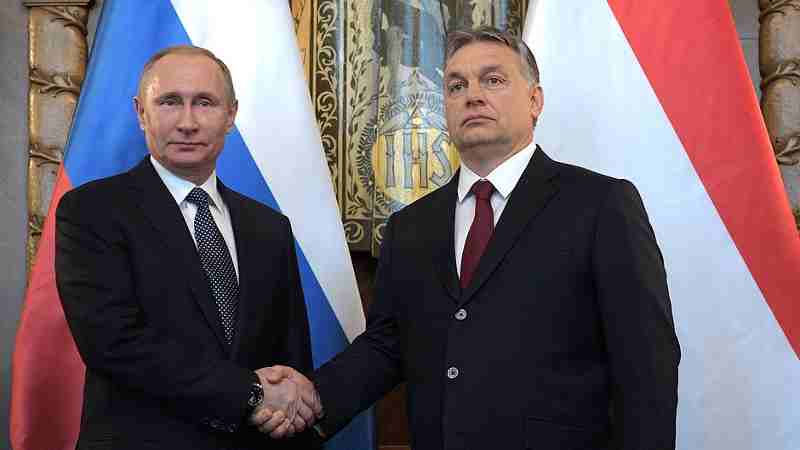 Russian President Vladimir Putin with Prime Minister of Hungary Viktor Orban