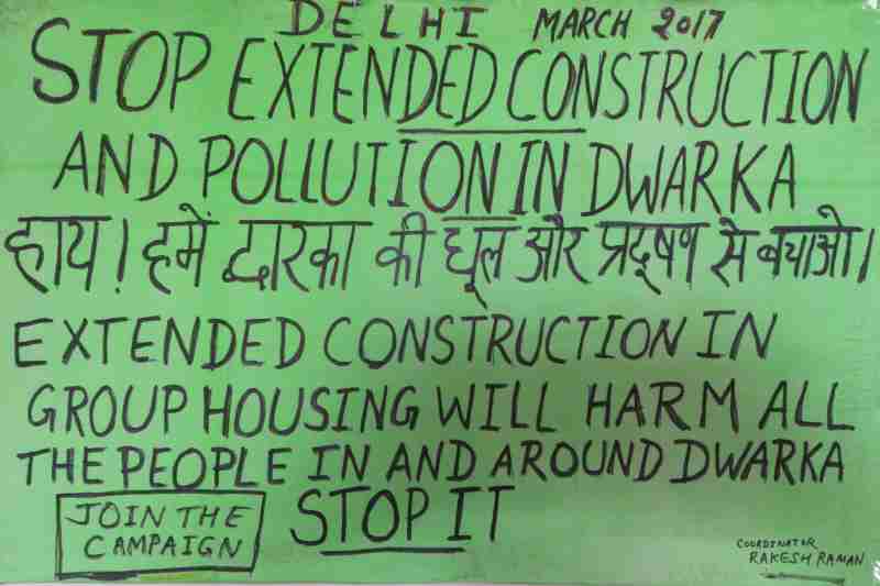 Stop extended construction and pollution in Dwarka, New Delhi