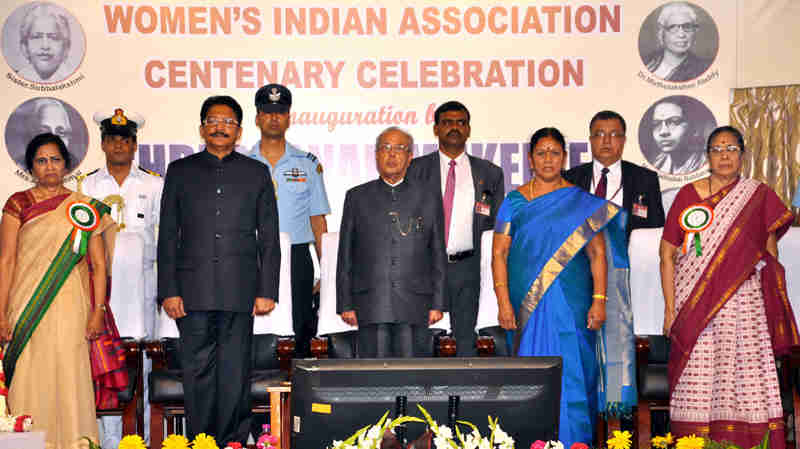 The President, Shri Pranab Mukherjee at the Centenary Celebrations of Women’s Indian Association, in Chennai on March 03, 2017. The Governor of Tamil Nadu, Shri C. Vidyasagar, the Social Welfare Minister of Tamil Nadu, Shri V. Saroja and other dignitaries are also seen.
