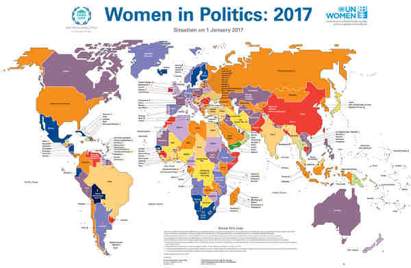 New UN Map Reveals the Status of Women in Politics