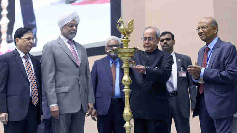 The President, Shri Pranab Mukherjee lighting the lamp at the inauguration of the All India Seminar on “Economic Reforms with Reference to Electoral Issues”, organised by the Confederation of the Indian Bar, in New Delhi on April 08, 2017. The Chief Justice of India, Shri Justice J.S. Khehar and other dignitaries are also seen.