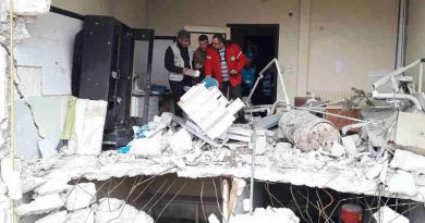 Destroyed health centre in Sakhour, east Aleppo, Syria, which, four years ago, provided 20,000 Iraqi refugees with health care. Today, the UN is looking into its rehabilitation. Photo: OCHA/MB
