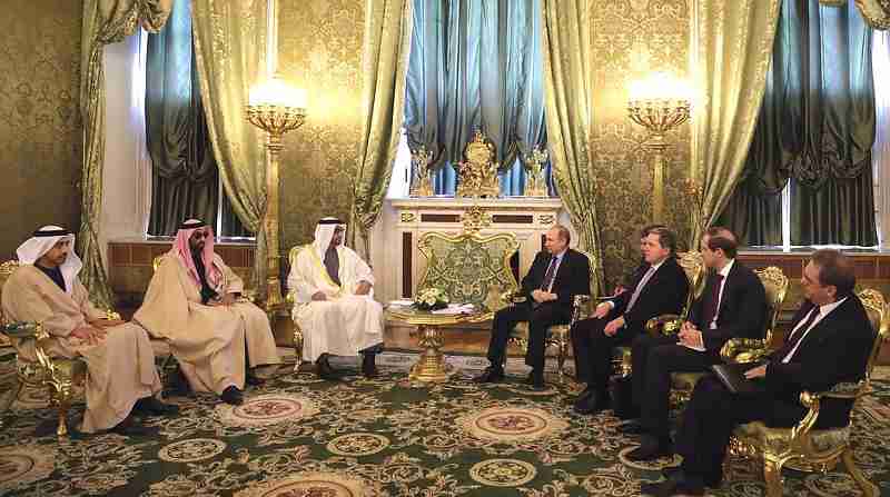 Vladimir Putin met at the Kremlin with Crown Prince of Abu Dhabi and Deputy Supreme Commander of the United Arab Emirates (UAE) Armed Forces Mohammed Al Nahyan.