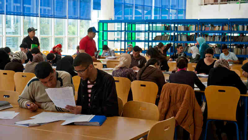 Students at a university library in Rabat, Morocco. Photo: Arne Hoel/World Bank