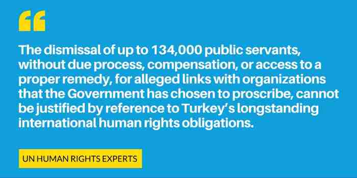 UN Experts Warn Turkey About the Impact of Purge