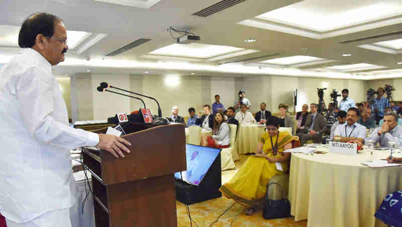 M. Venkaiah Naidu addressing at the workshop on Smart Cities and Informed Urbanization, in New Delhi on April 27, 2017