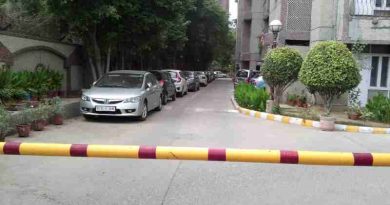 Illegal Car Parking at DPS Housing Society, Sector 4, Dwarka, New Delhi. These cars obstruct the movement of fire brigade and ambulance in the case of any emergency. Click the photo to read the story.