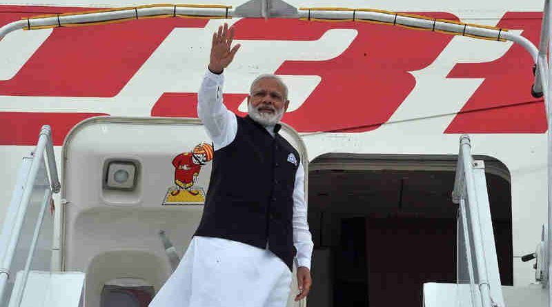 Narendra Modi departs for Delhi from Paris on June 03, 2017. Photo: Press Information Bureau (file photo)