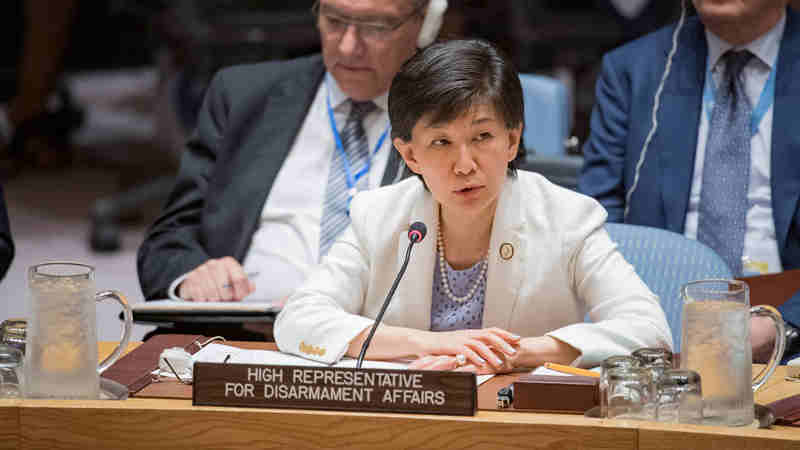 Izumi Nakamitsu, UN High Representative for Disarmament Affairs, addresses the Security Council debate on non-proliferation of weapons of mass destruction. UN Photo/Manuel Elias