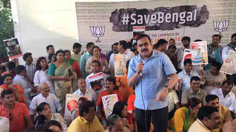 Delhi BJP Workers Support Save Bengal Campaign
