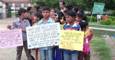 School students participating in a campaign to highlight the poor quality of education in India. Campaign by RMN Foundation (file photo)
