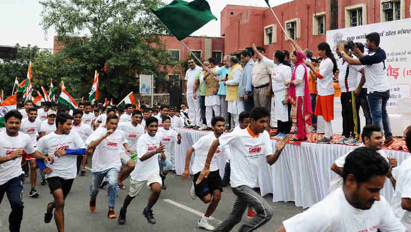 Slum Yuva Daud in New Delhi on July 30, 2017