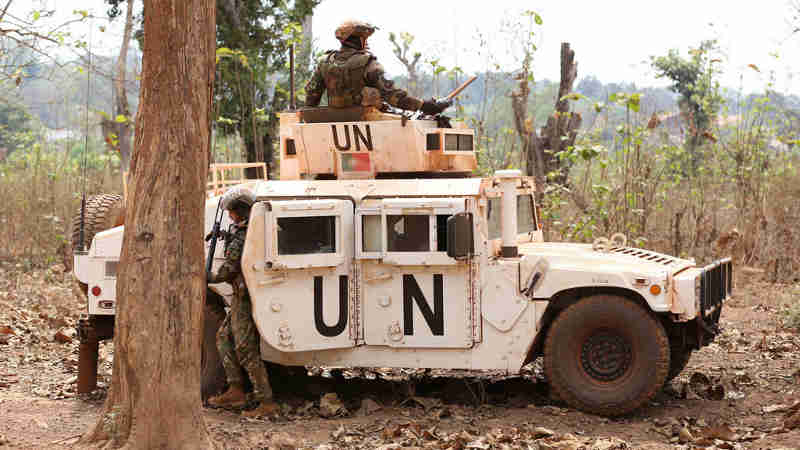 Peacekeepers with the United Nations Multidimensional Integrated Stabilization Mission in the Central African Republic (MINUSCA) on patrol in Bambari. Photo: MINUSCA