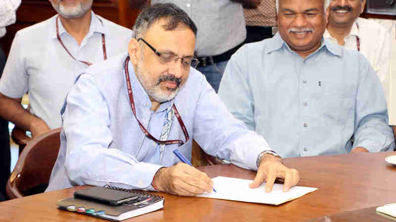 Rajiv Gauba takes over as Union Home Secretary, in New Delhi on August 31, 2017