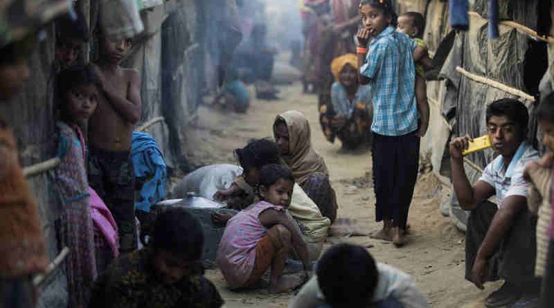 After fleeing violence in Myanmar in October 2016, Rohingya refugees live in overcrowded makeshift sites in Cox’s Bazar, Bangladesh. Photo: UNHCR/Saiful Huq Omi