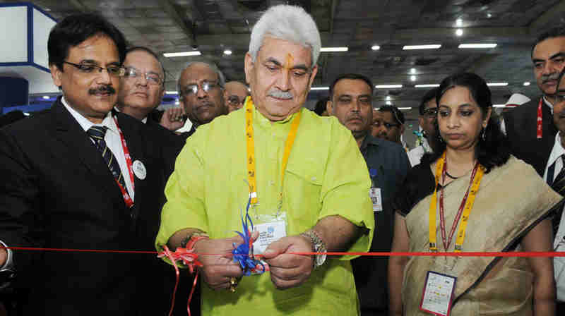 Manoj Sinha inaugurating the “India Mobile Congress 2017” in New Delhi on September 27, 2017 (file photo)