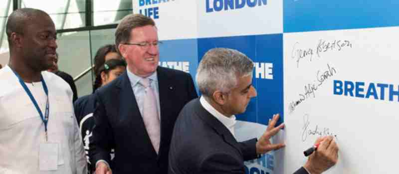 Mayor of London, Sadiq Khan, signed the capital up to the Breathe Life coalition. Photo: UNEP