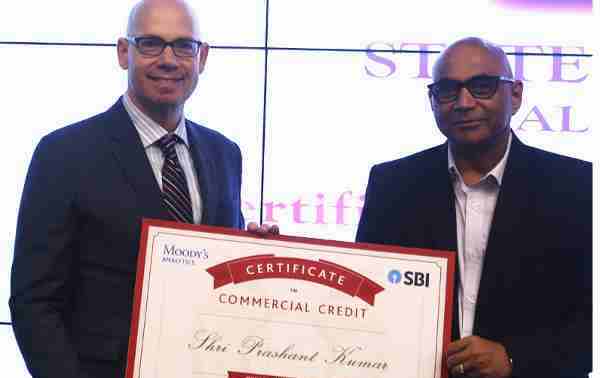 Mr. Prashant Kumar, Deputy Managing Director, State Bank of India (SBI), and Mr. Ari Lehavi, Executive Director, Moody's Analytics, launch a collaboration between SBI and Moody's Analytics to provide bank-wide credit certification to SBI's employees.