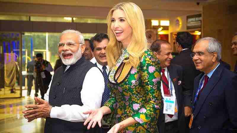 PM Narendra Modi with Ivanka Trump