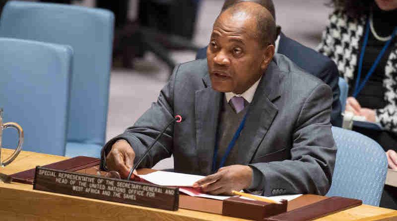 Mohammed Ibn Chambas, Special Representative of the Secretary-General and Head of the UN Office for West Africa and the Sahel, briefs the Security Council. UN Photo/Eskinder Debebe