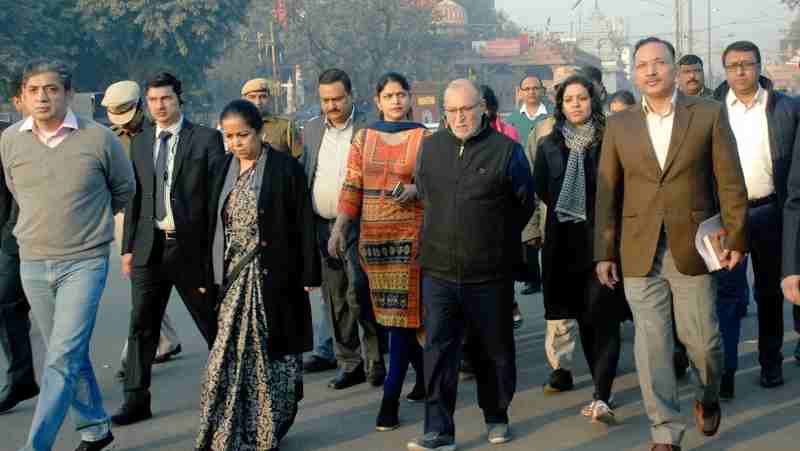 Delhi LG Anil Baijal in the streets of Delhi