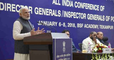 Narendra Modi addressing the Valedictory Ceremony at DGP/IGP Conference, at Tekanpur, in Madhya Pradesh on January 08, 2018