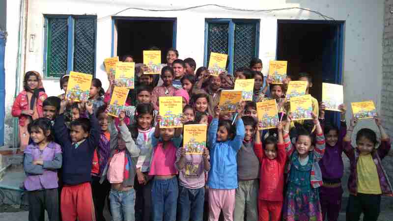 Students at RMN Foundation Free School for Deserving Children in New Delhi, India.