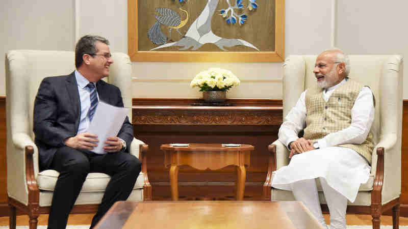 DG, WTO, Mr. Roberto Azevedo calling on the Prime Minister, Shri Narendra Modi, in New Delhi on March 19, 2018