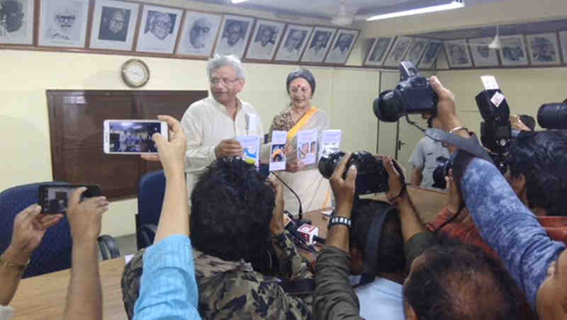 CPIM General Secretary Sitaram Yechury and Polit Bureau member Brinda Karat. Photo: CPIM